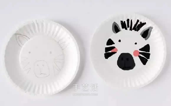 幼兒園餐盤畫作品 在餐盤里畫出卡通小動(dòng)物 -  itrip.net.cn