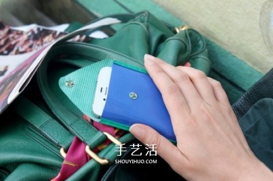 油布手工制作手機(jī)套 自制簡(jiǎn)約手機(jī)套的做法 -  itrip.net.cn