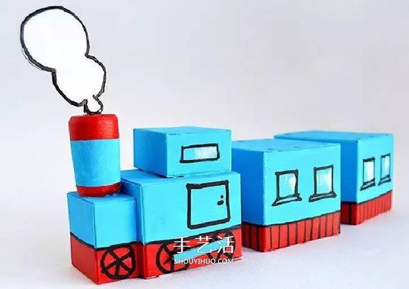 兒童火車模型制作方法 廢紙盒做火車的教程 -  itrip.net.cn