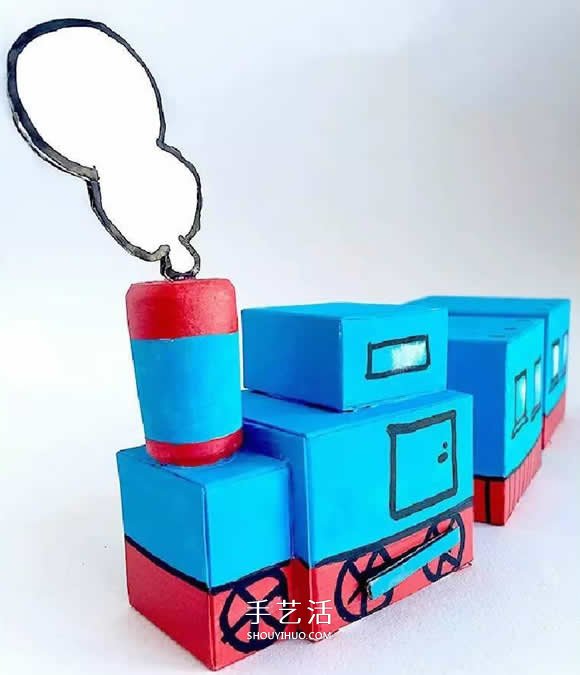 兒童火車模型制作方法 廢紙盒做火車的教程 -  itrip.net.cn