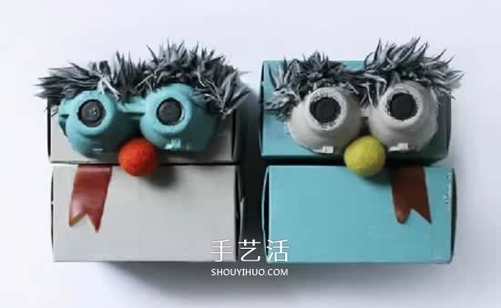廢紙盒做手偶的方法 簡單做出可愛小怪物手偶 -  itrip.net.cn