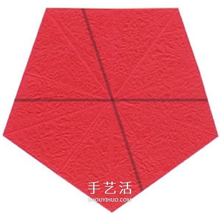五瓣玫瑰花的折法圖解 手工折紙五瓣玫瑰步驟 -  itrip.net.cn