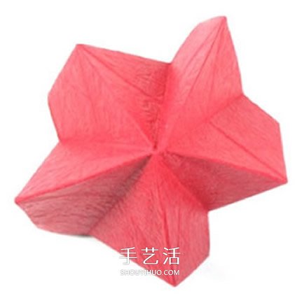 五瓣玫瑰花的折法圖解 手工折紙五瓣玫瑰步驟 -  itrip.net.cn