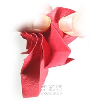 五瓣玫瑰花的折法圖解 手工折紙五瓣玫瑰步驟 -  itrip.net.cn