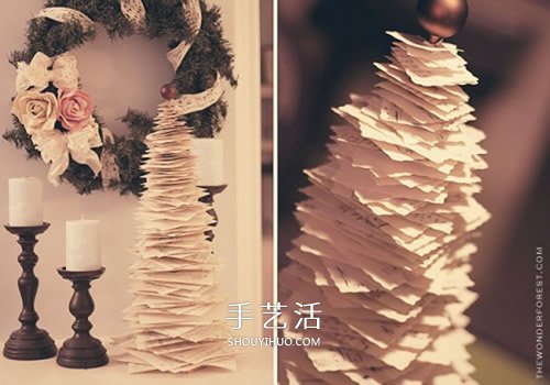 10個漂亮的手工圣誕樹圖片 都用紙制作而成 -  itrip.net.cn
