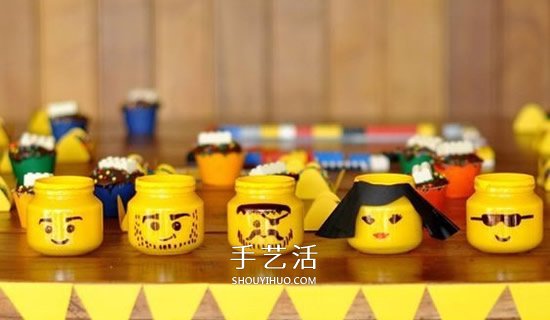 樂高風卡通筆筒DIY 玻璃瓶做可愛筆筒的方法 -  itrip.net.cn