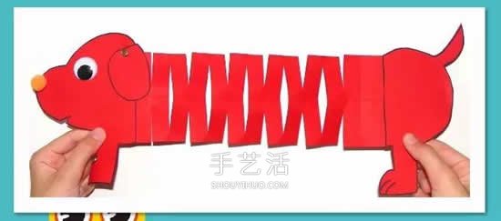 幼兒園手工制作彈簧狗 彩紙做玩具狗狗的方法 -  itrip.net.cn