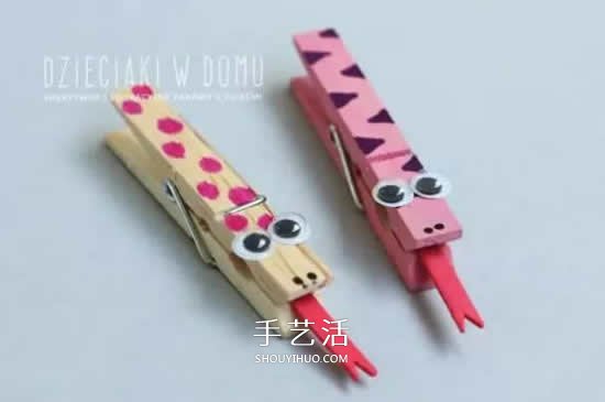 木夾子手工制作小蛇 幼兒做玩具蛇的教程 -  itrip.net.cn