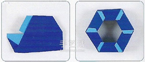 六角抽紙盒的折法圖解 包括盒身、蓋子和底部 -  itrip.net.cn
