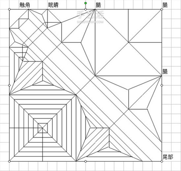 葉蟲的折紙方法圖解 如何折葉子蟲的步驟圖 -  itrip.net.cn