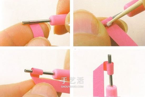 衍紙玫瑰花裝飾畫做法 情人節(jié)衍紙手捧花禮物 -  itrip.net.cn
