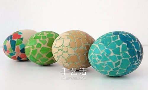 蛋殼貼畫手工制作圖片 簡單貼出漂亮的彩蛋 -  itrip.net.cn