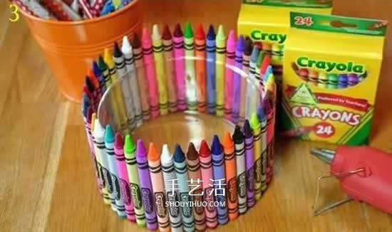 幼兒手工筆筒的做法 蠟筆筆管廢物利用DIY筆筒 -  itrip.net.cn