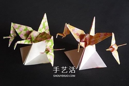 連體千紙鶴的折法圖解 一張紙折出三只紙鶴 -  itrip.net.cn