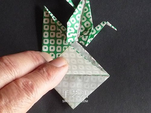 連體千紙鶴的折法圖解 一張紙折出三只紙鶴 -  itrip.net.cn
