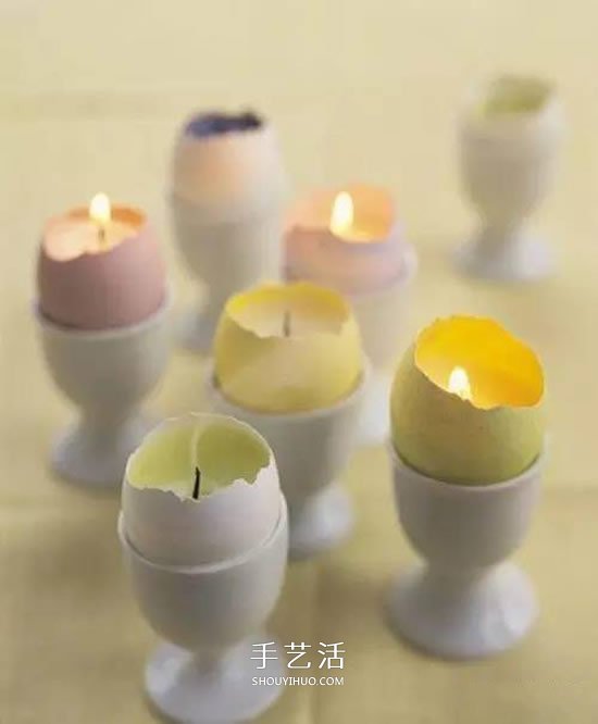 雞蛋殼廢物利用 手工制作浪漫燭臺的方法 -  itrip.net.cn