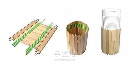 雪糕棍制作圓形筆筒 DIY冰棒棍筆筒的做法 -  itrip.net.cn