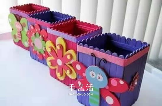 雪糕棍制作圓形筆筒 DIY冰棒棍筆筒的做法 -  itrip.net.cn