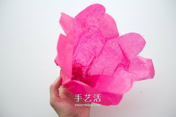 把春天藏在家中 用棉紙手工制作花朵裝飾墻壁 -  itrip.net.cn