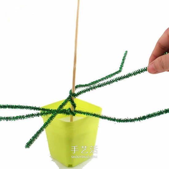 毛根手工制作圣誕樹 兒童做毛根圣誕樹教程 -  itrip.net.cn