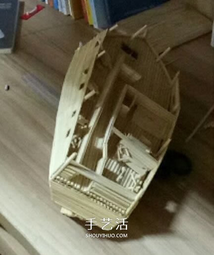 古代戰(zhàn)船模型手工制作 純以一次性筷子完成 -  itrip.net.cn