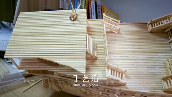 古代戰(zhàn)船模型手工制作 純以一次性筷子完成 -  itrip.net.cn