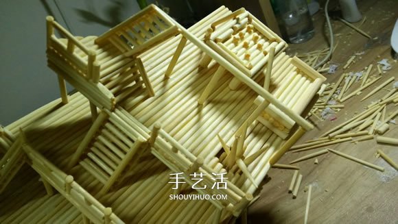 古代戰(zhàn)船模型手工制作 純以一次性筷子完成 -  itrip.net.cn