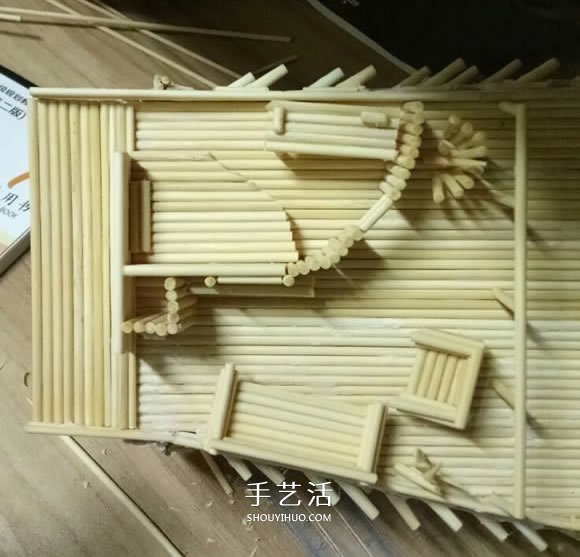 古代戰(zhàn)船模型手工制作 純以一次性筷子完成 -  itrip.net.cn