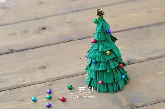 簡單皺紋紙圣誕樹做法 兒童自制圣誕樹的教程 -  itrip.net.cn