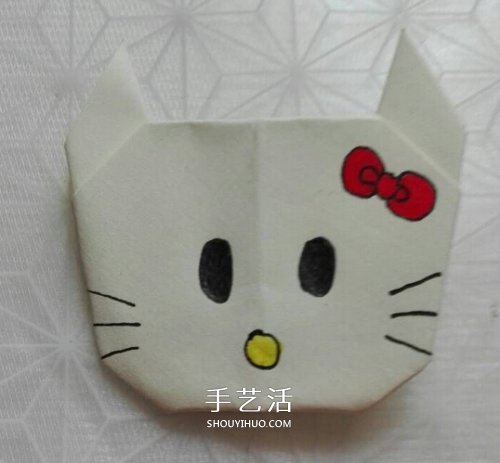 簡單Hello Kitty折紙 兒童折凱蒂貓的教程 -  itrip.net.cn
