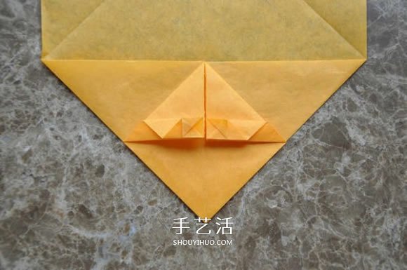 手工折紙大黃鴨的步驟 黃色鴨子的折法圖解 -  itrip.net.cn