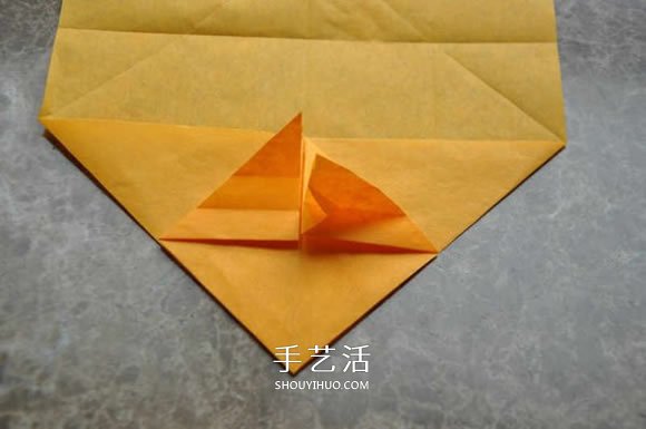 手工折紙大黃鴨的步驟 黃色鴨子的折法圖解 -  itrip.net.cn