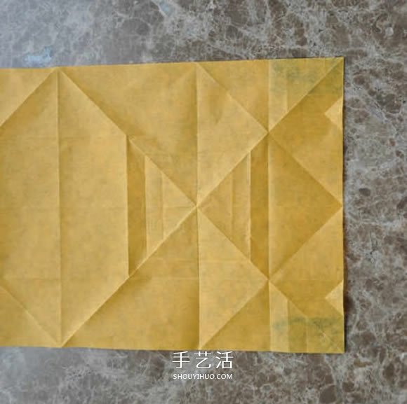 手工折紙大黃鴨的步驟 黃色鴨子的折法圖解 -  itrip.net.cn