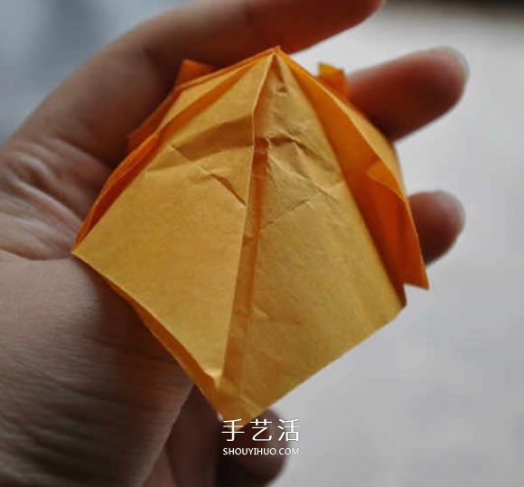 手工折紙大黃鴨的步驟 黃色鴨子的折法圖解 -  itrip.net.cn