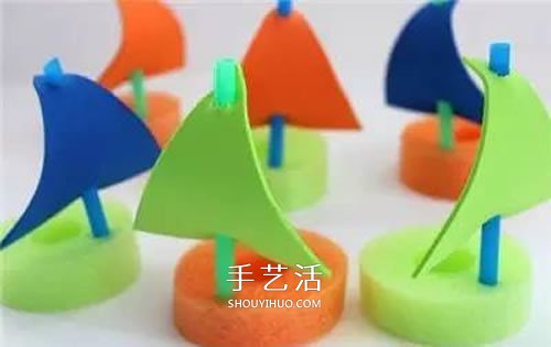 簡(jiǎn)單又可愛(ài)帆船做法 幼兒用海綿做小船教程 -  itrip.net.cn