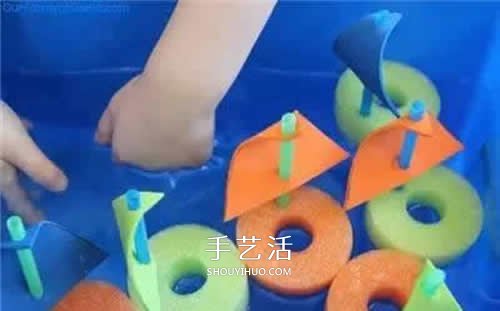 簡(jiǎn)單又可愛(ài)帆船做法 幼兒用海綿做小船教程 -  itrip.net.cn