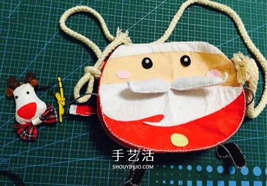 不織布制作圣誕老人包包 布藝卡通圣誕包做法 -  itrip.net.cn