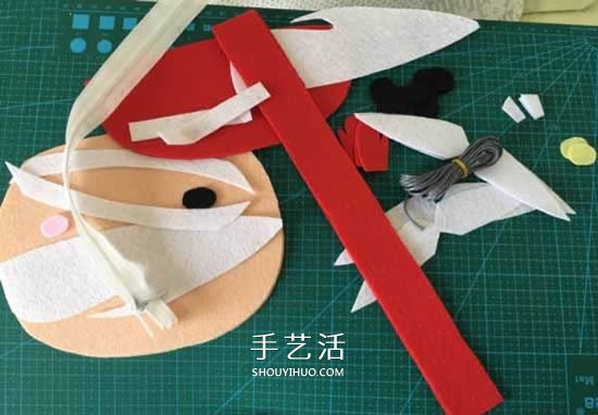 不織布制作圣誕老人包包 布藝卡通圣誕包做法 -  itrip.net.cn