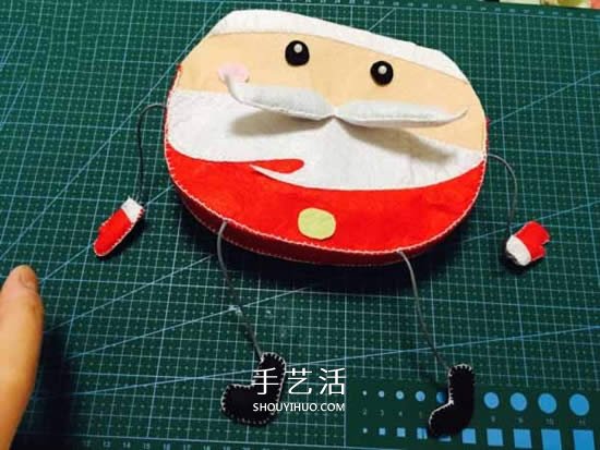 不織布制作圣誕老人包包 布藝卡通圣誕包做法 -  itrip.net.cn