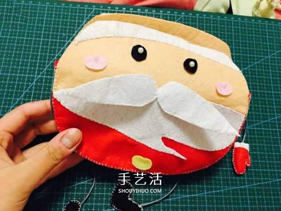 不織布制作圣誕老人包包 布藝卡通圣誕包做法 -  itrip.net.cn