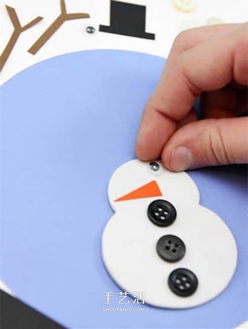 冬天雪人裝飾擺件的做法 卡紙制作雪人裝飾品 -  itrip.net.cn