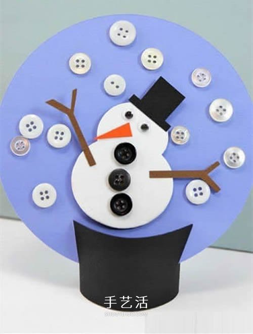冬天雪人裝飾擺件的做法 卡紙制作雪人裝飾品 -  itrip.net.cn