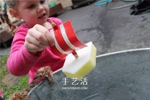 清潔海綿做帆船的方法 幼兒園海綿小船制作 -  itrip.net.cn