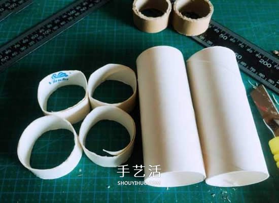 卷紙筒廢物利用 和紙花一起做漂亮圣誕花環(huán) -  itrip.net.cn