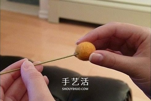 羊毛氈插花裝飾品DIY 只要把羊毛搓成球就可以 -  itrip.net.cn