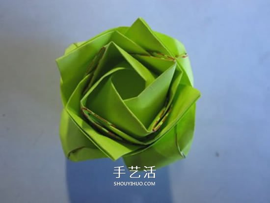 原創(chuàng)紙玫瑰花的折紙圖解 步驟過程非常詳細 -  itrip.net.cn
