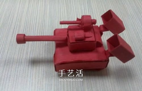 小紙盒子廢物利用 手工制作可愛(ài)的坦克模型 -  itrip.net.cn