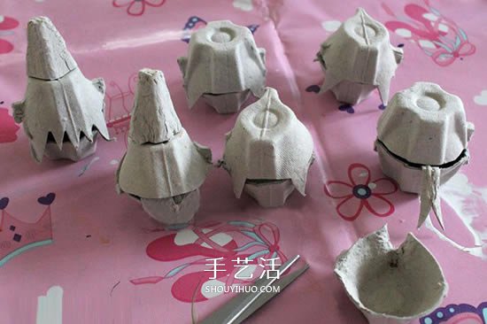 雞蛋托廢物利用 手工制作萬圣節(jié)怪物糖果盒 -  itrip.net.cn