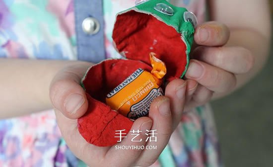 雞蛋托廢物利用 手工制作萬圣節(jié)怪物糖果盒 -  itrip.net.cn