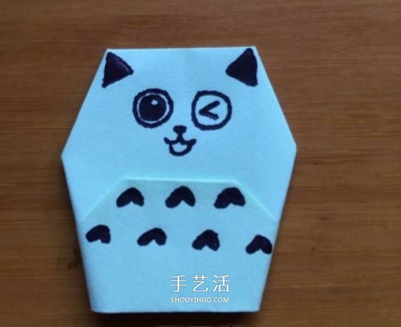 簡單的小動(dòng)物手偶折紙 做出可愛的貓咪手偶 -  itrip.net.cn